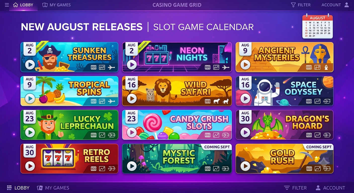 New Slots August 2026: All Monthly Releases — Updated Calendar