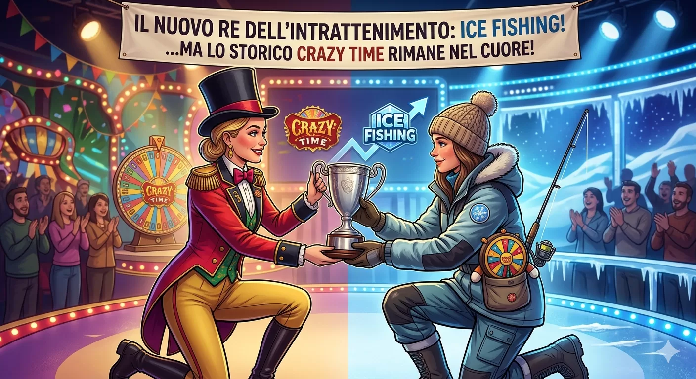 Grafico trend Ice Fishing vs Crazy Time — Spinlytics 2025