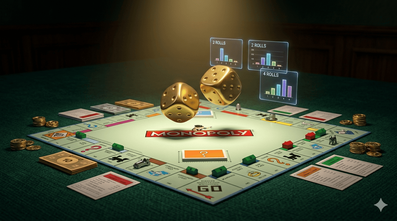 Monopoly Live: statistiche di 2 Rolls, 4 Rolls e Chance con dati reali
